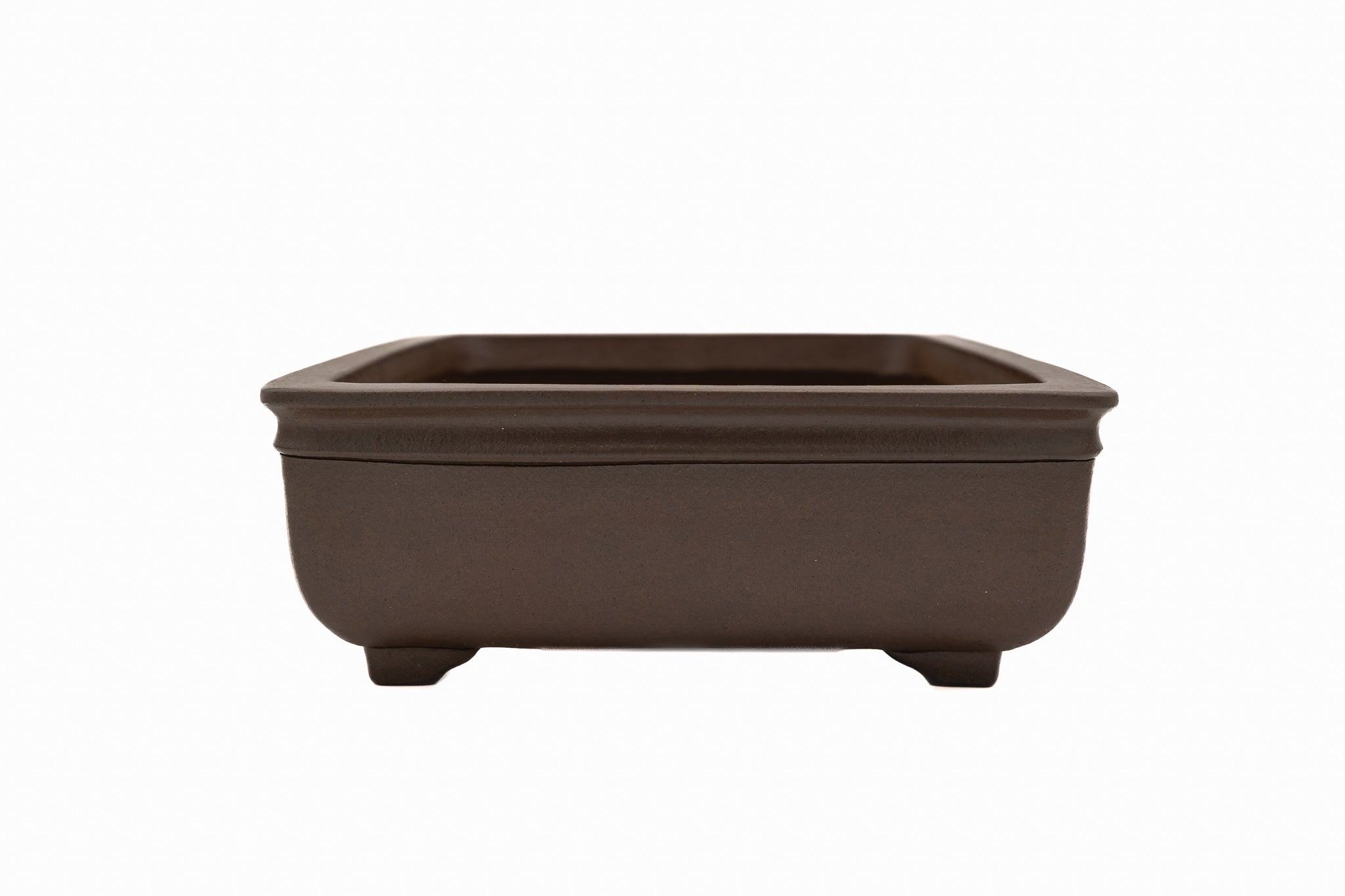 Grande vaso rettangolare non smaltato per bonsai – Forma audace, angoli arrotondati