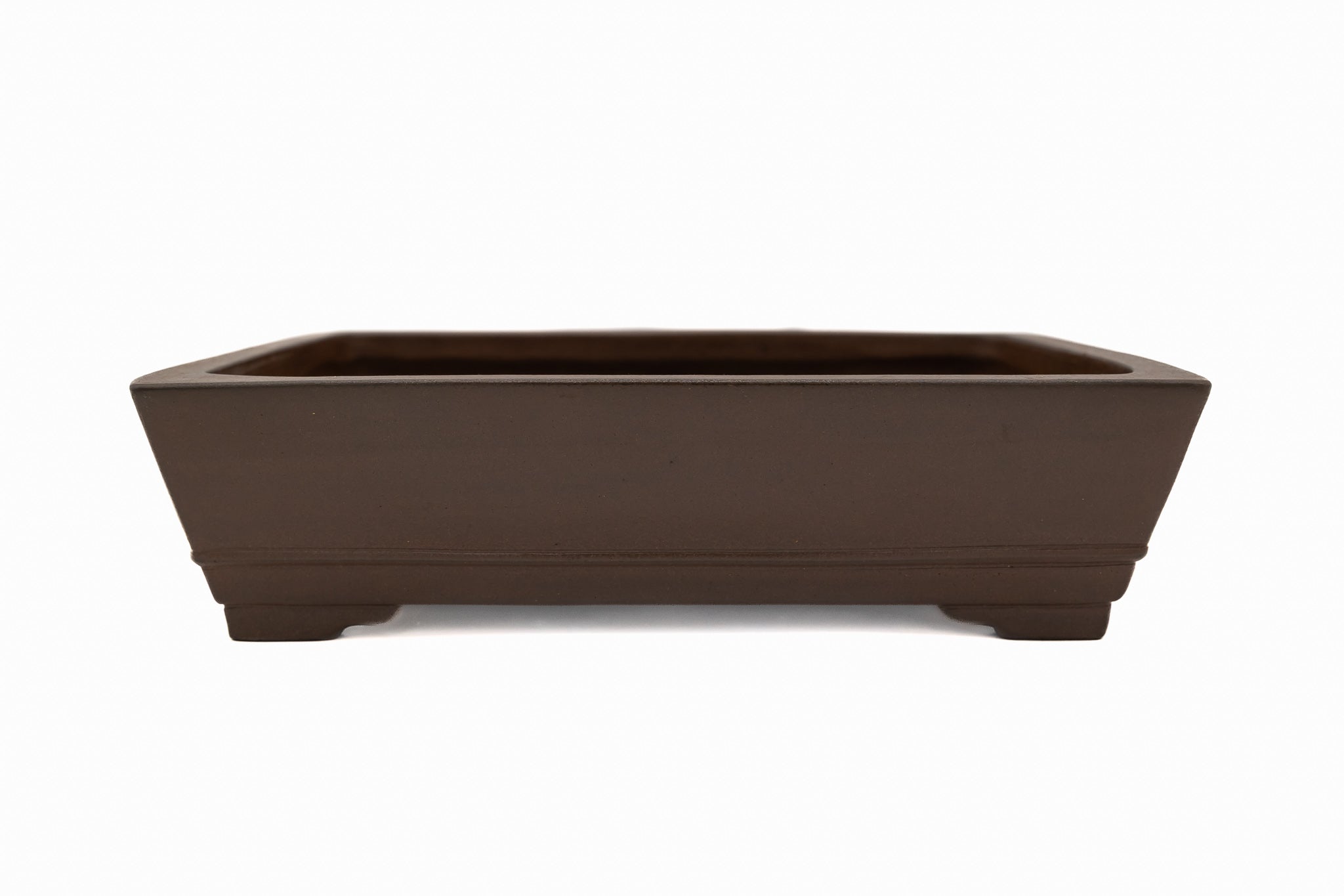 Grande vaso rettangolare per bonsai – Smaltato, dalla texture liscia, dalla forma audace e dalle linee nette.