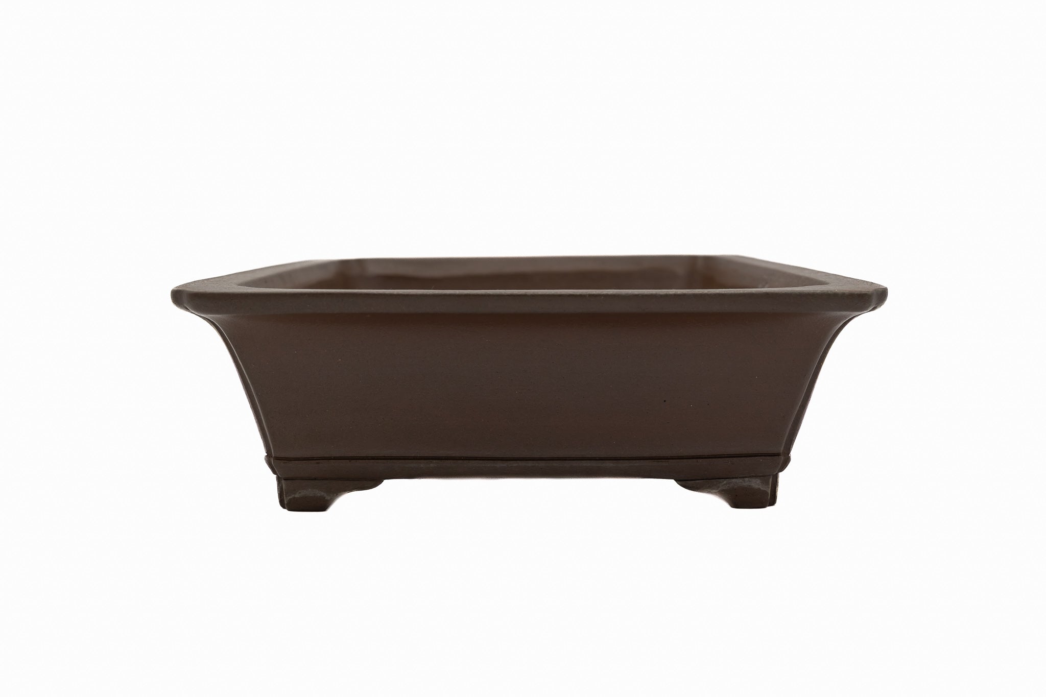 Grande vaso rettangolare per bonsai – Smaltato, con bordo piatto e base decorativa. Grande vaso rettangolare per bonsai – Smaltato, con bordo piatto e base decorativa.