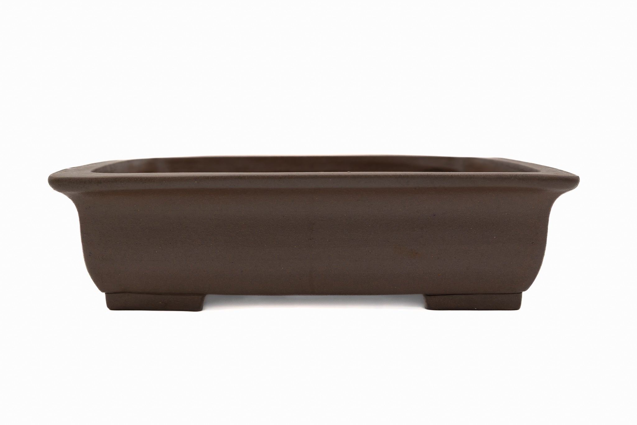 Grande vaso rettangolare per bonsai – Forma audace, bordo piatto invertito, 16x13x4,5